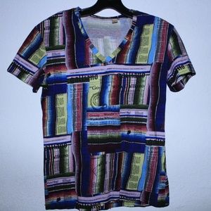 RARE John Galliano Colorful Newspaper Shirt